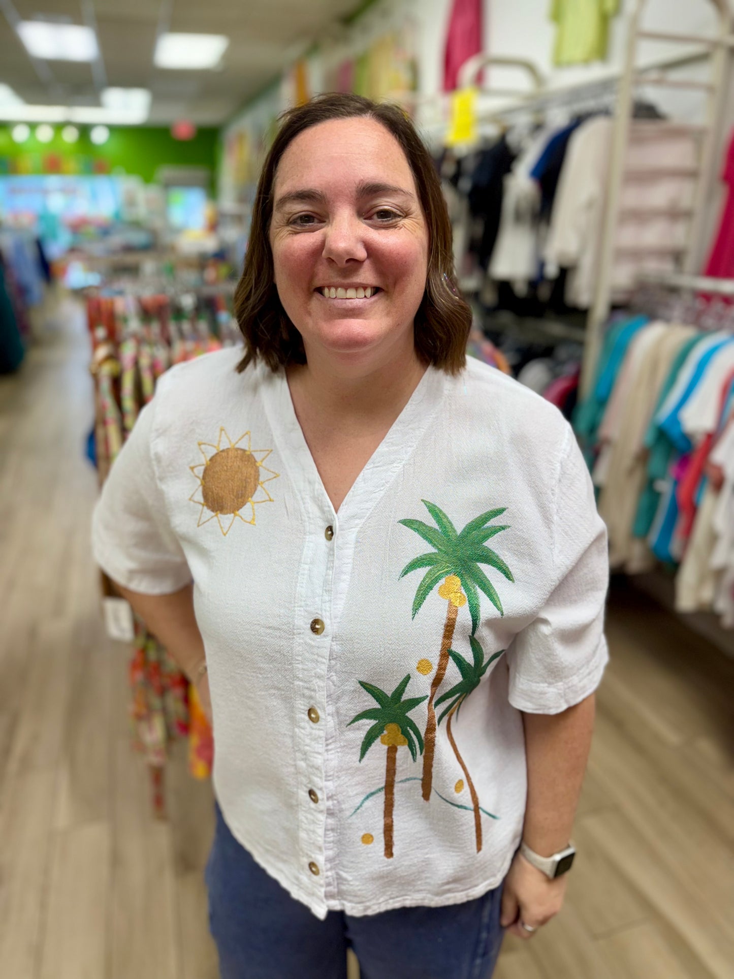 Peg Painted Miabella Palm Tree Tops