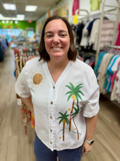 Peg Painted Miabella Palm Tree Tops