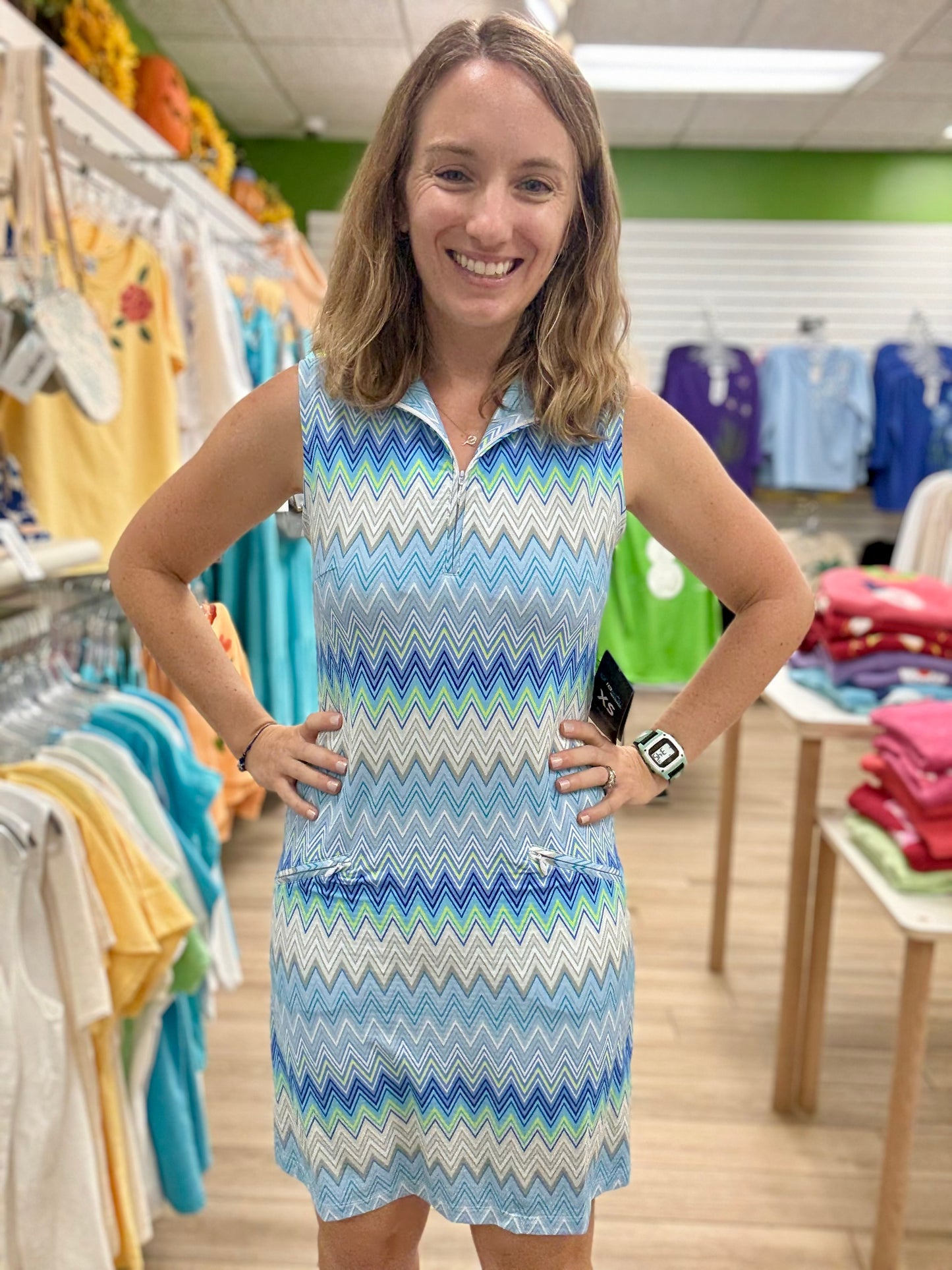 Ibkul 58000 Print UPF Tank Dress