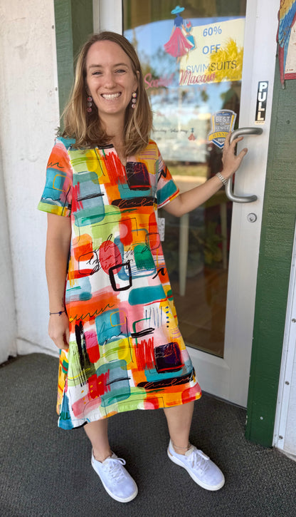 Jess & Jane KS4 Notch Neck Dress