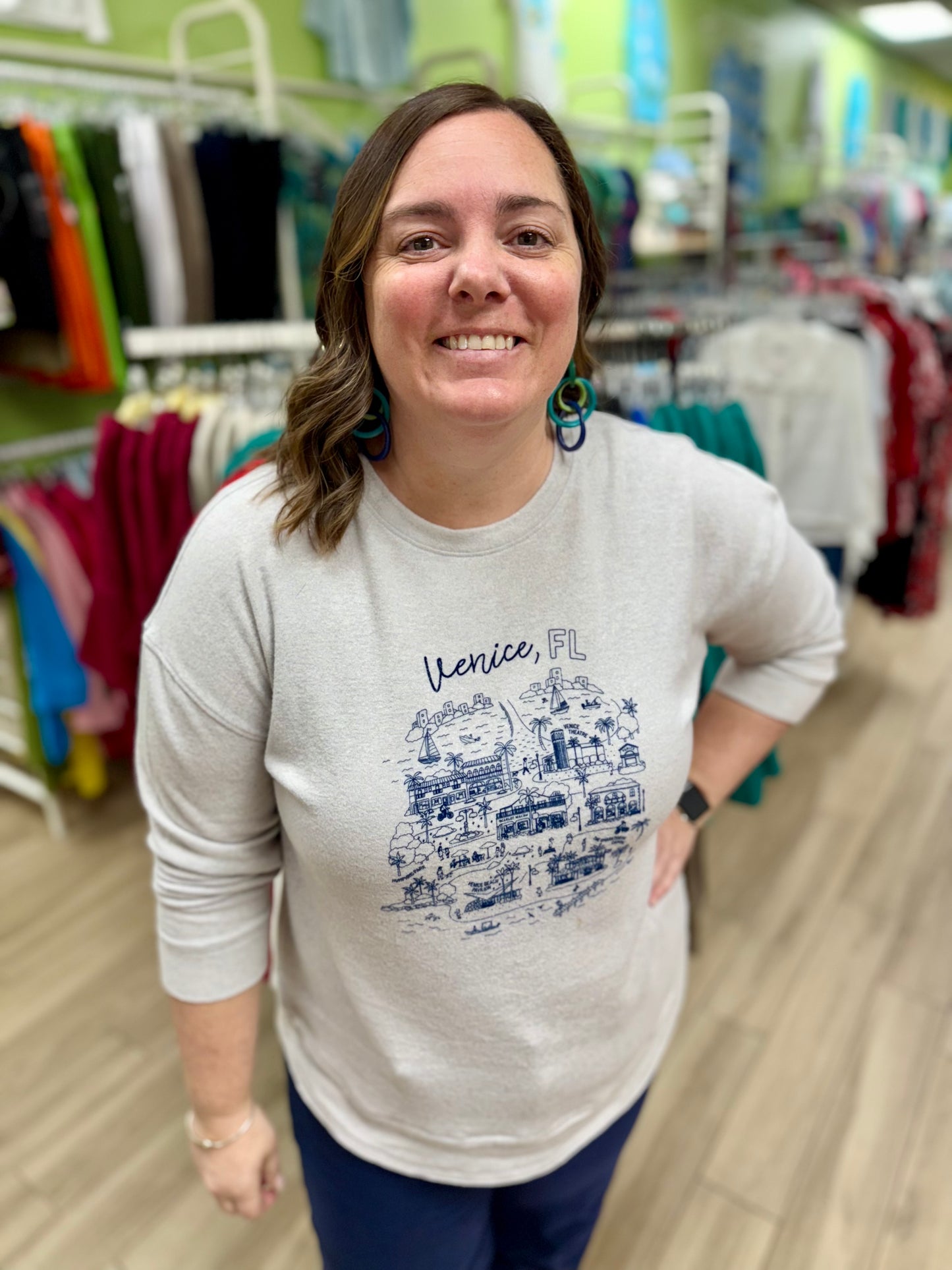 Boat House Venice Cozy Doodle Top