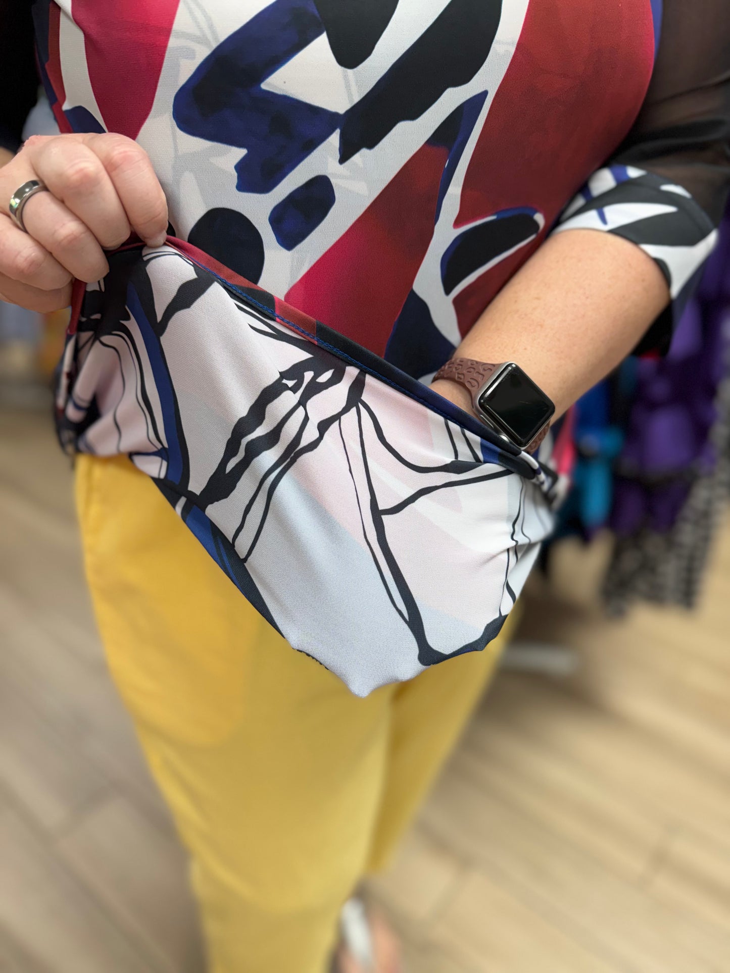 Lemon Grass S6KT4114 Mesh Arm Top