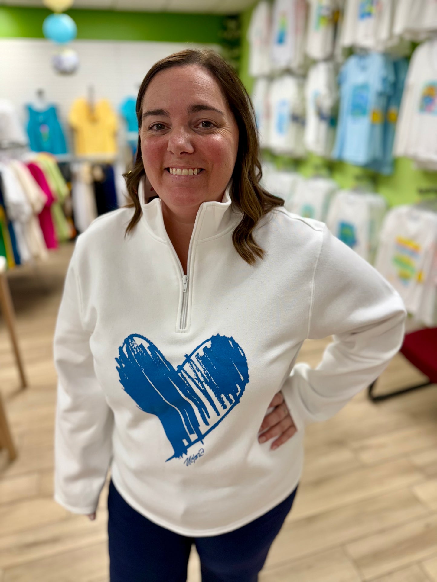 Victoria Blue Heart Fleece