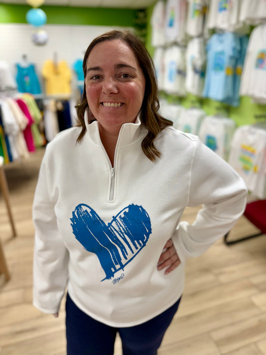 Victoria Blue Heart Fleece