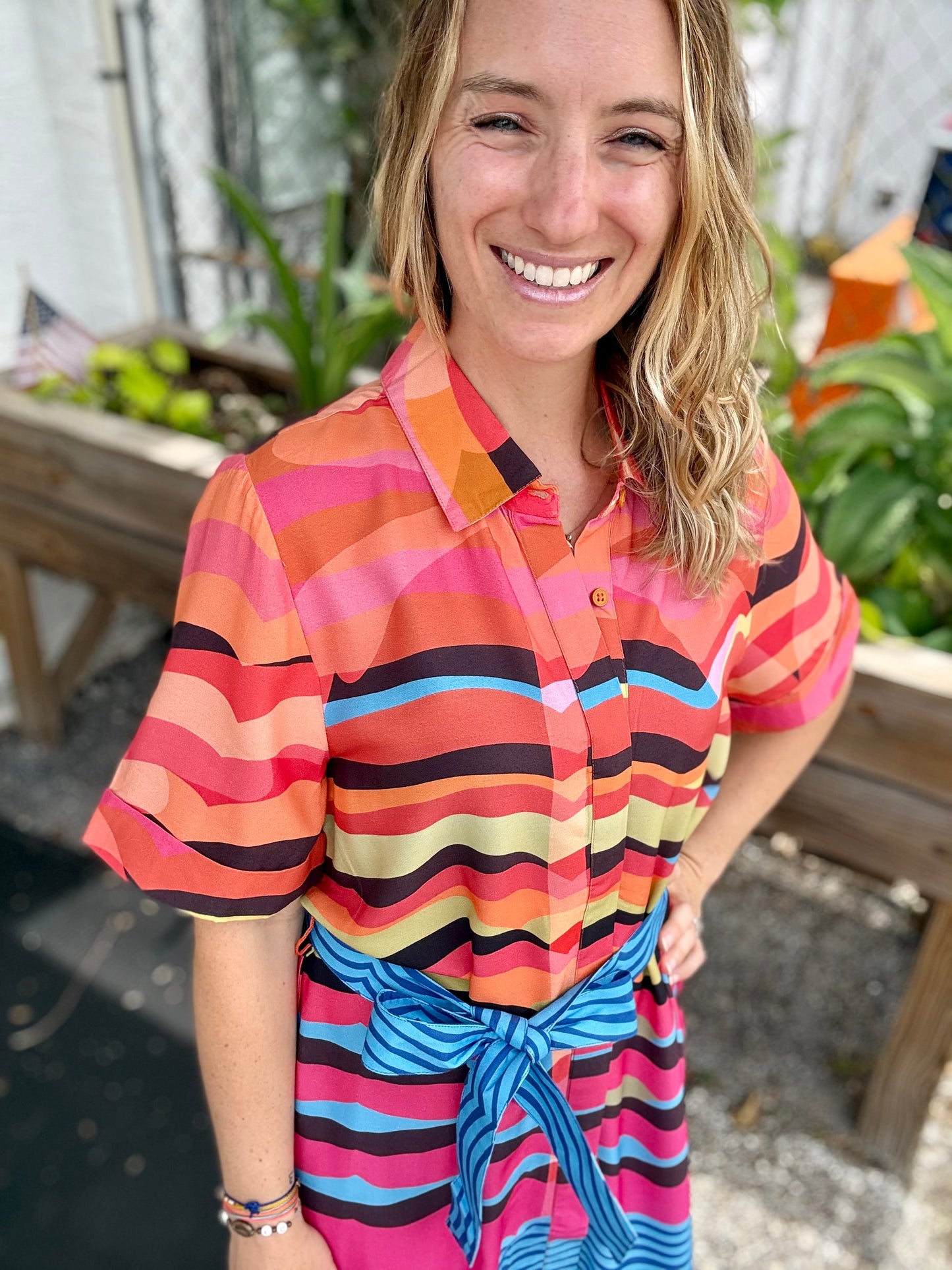 Briton Court Elena Sunrise Shirt Dress