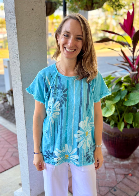 Jess & Jane M115 Frayed Edges Top