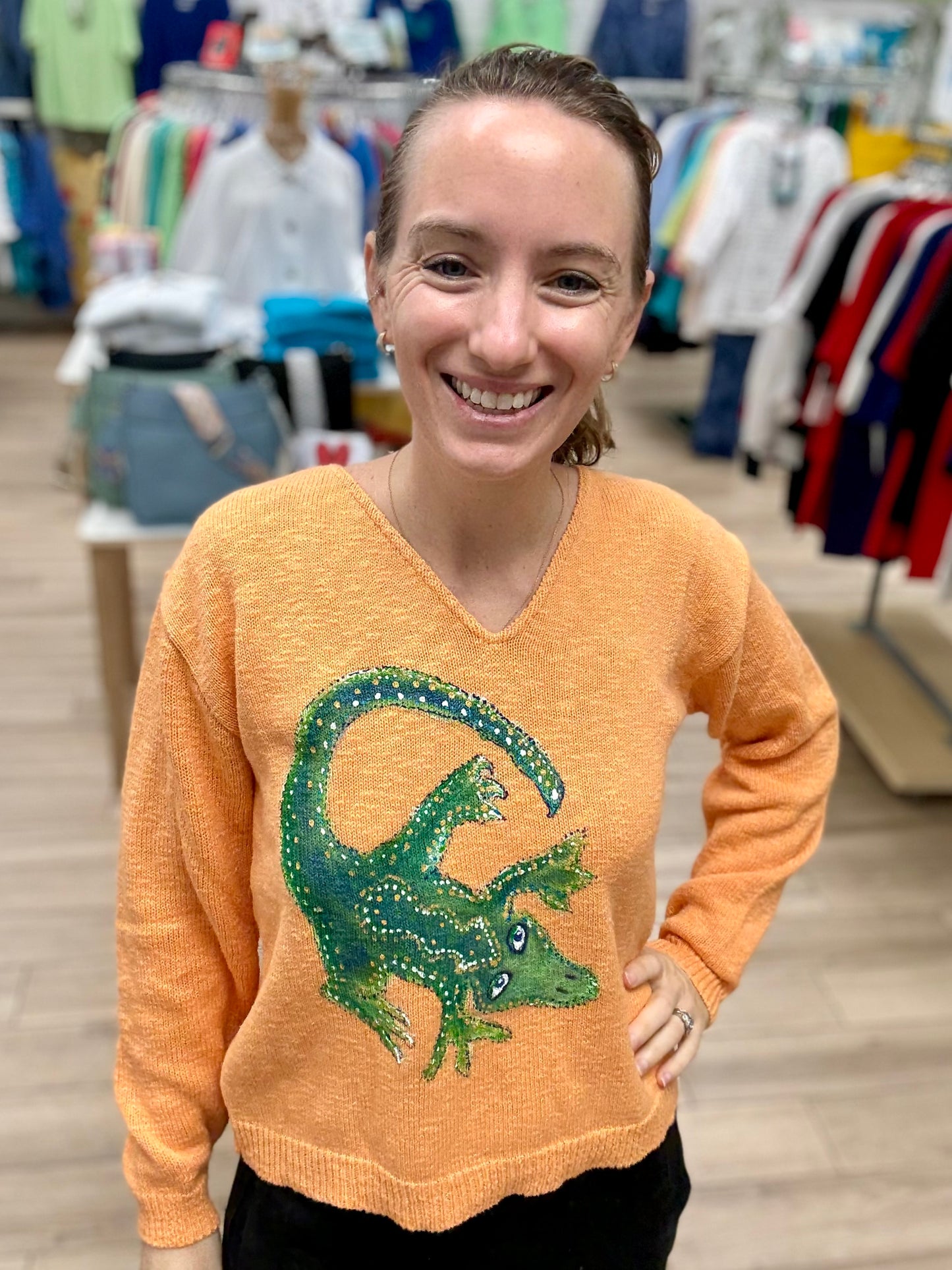 Rosamund Merrill Painted Alligator Sweater