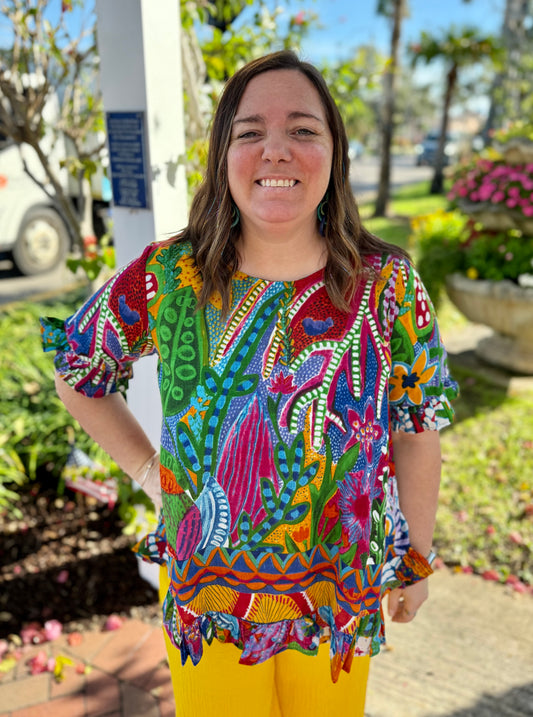 Orientique 42184 Ipanema Frill Top