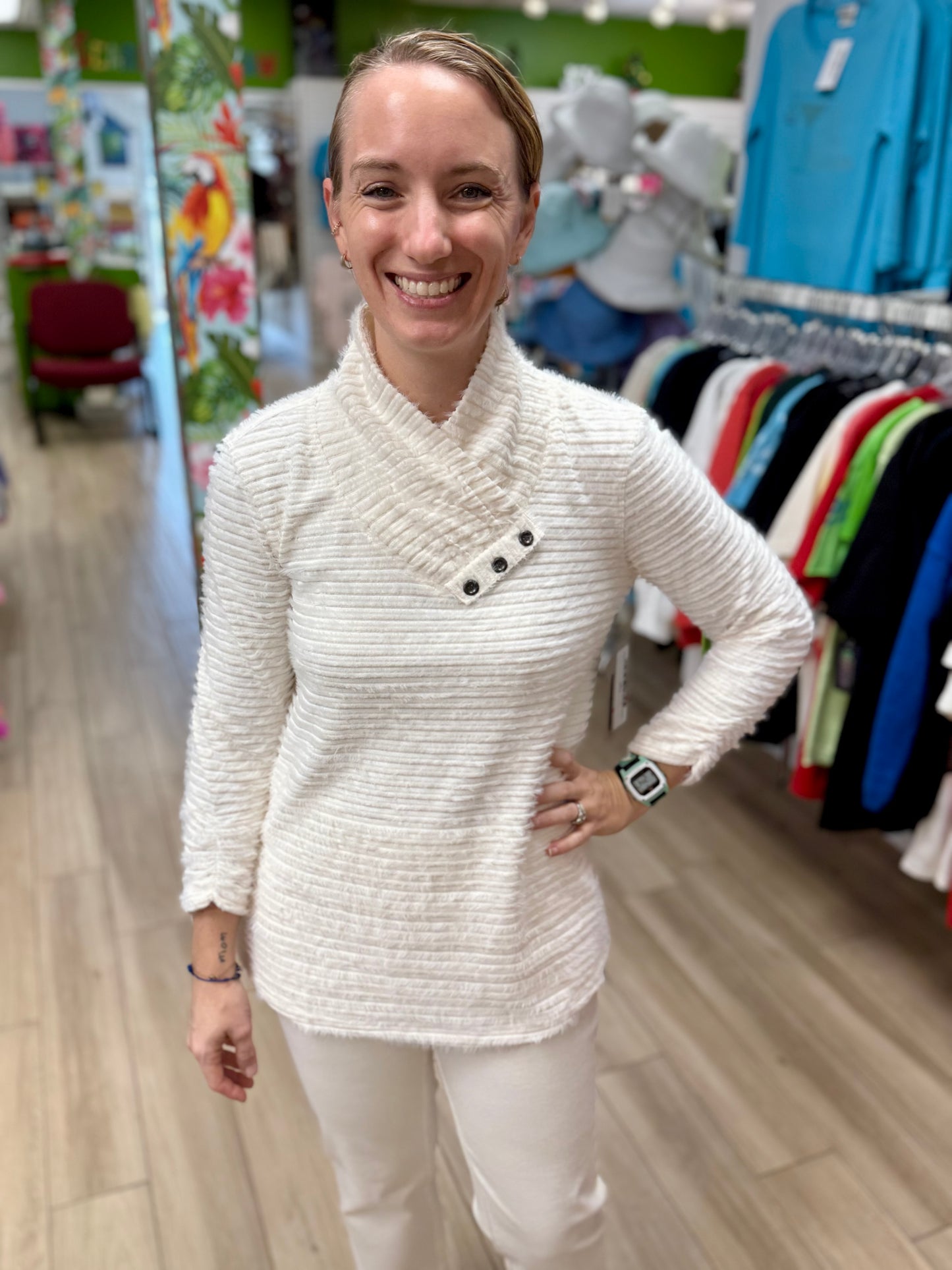 Multiples M45107TM Wrap Neck Top