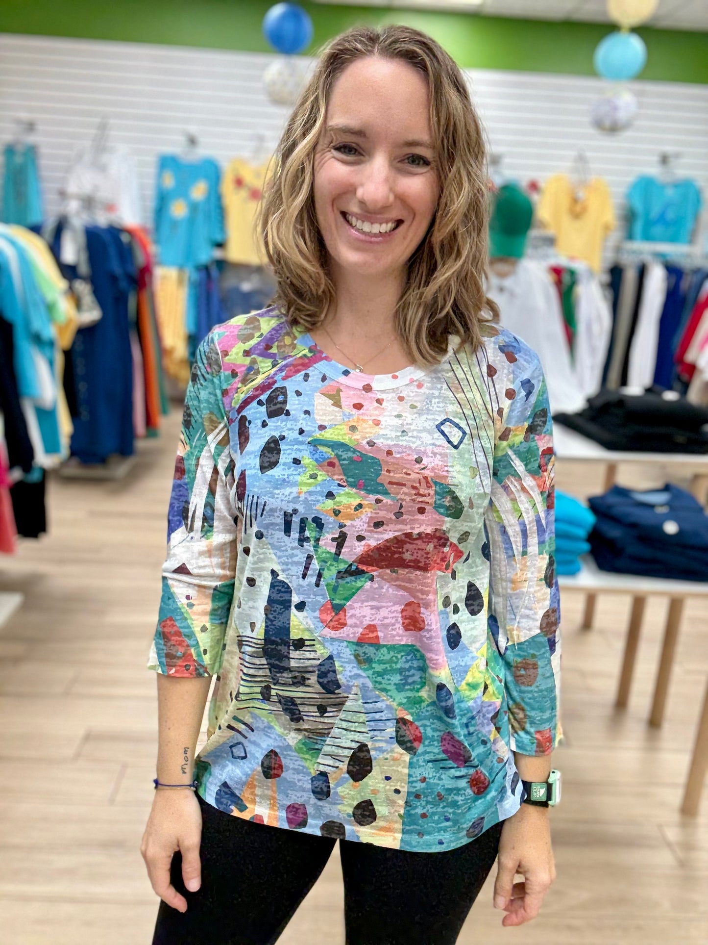 Jess & Jane 44 Print Top