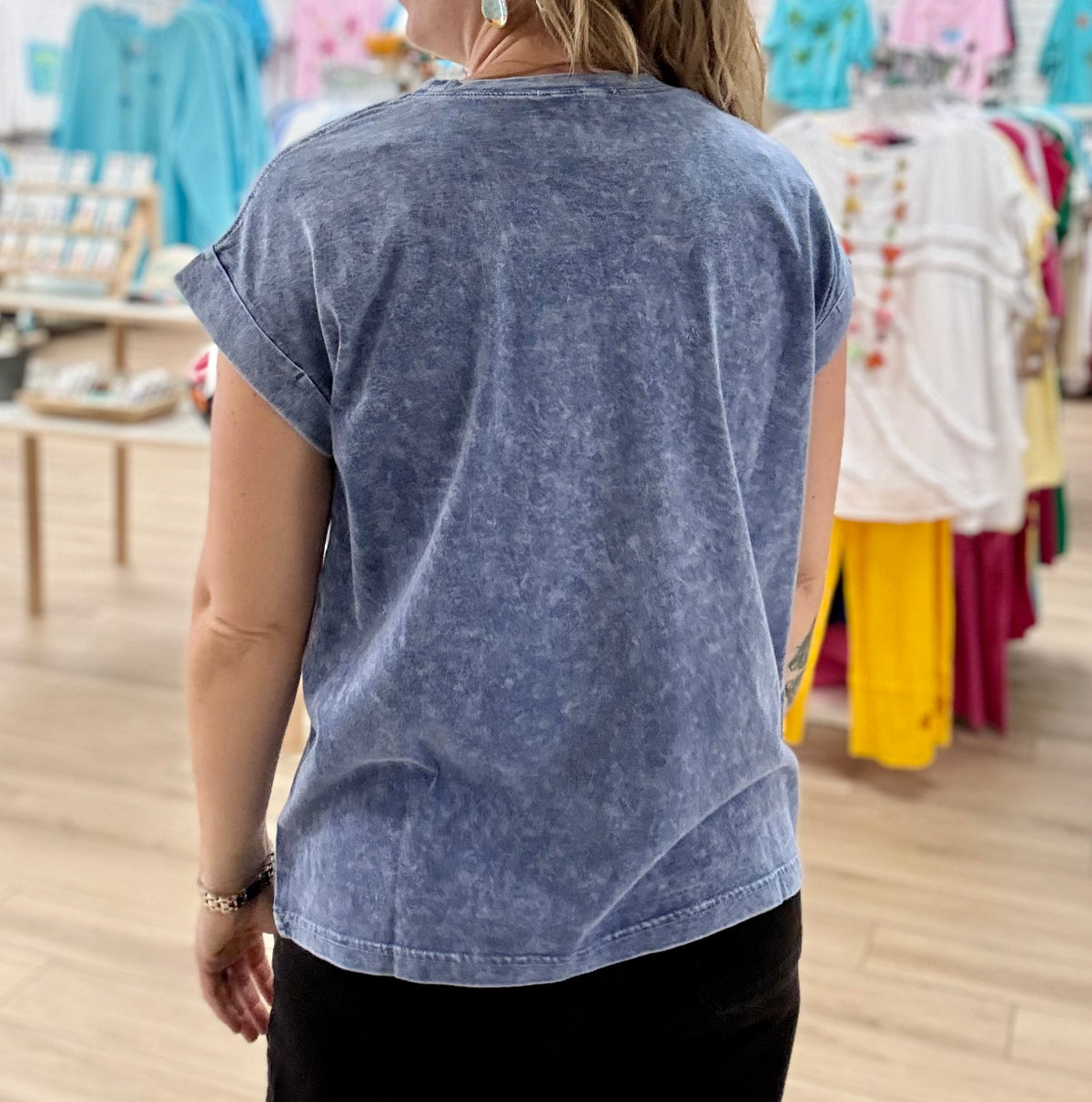 Zenana Halo Pocket Tee