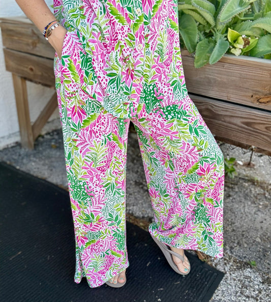 Dear Scarlett Wide Leg Print Pant