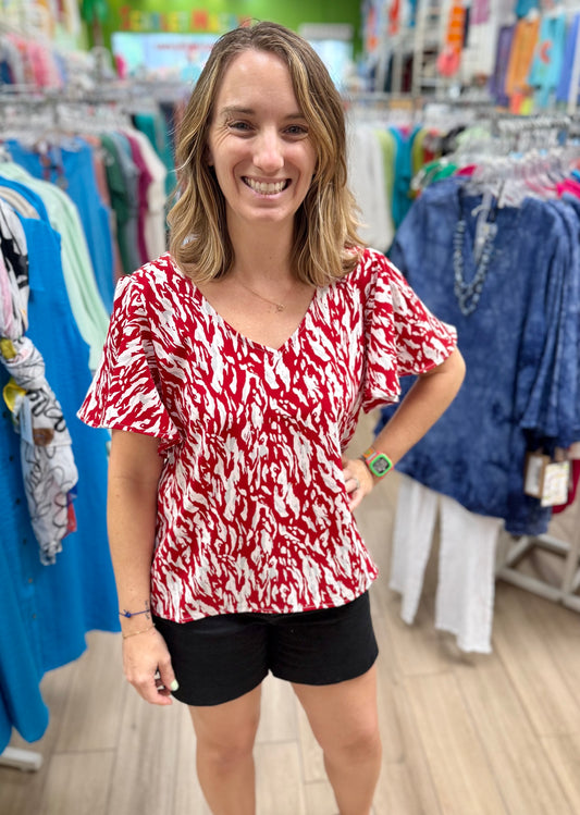 Michelle McDowell Paisley Tiger Top