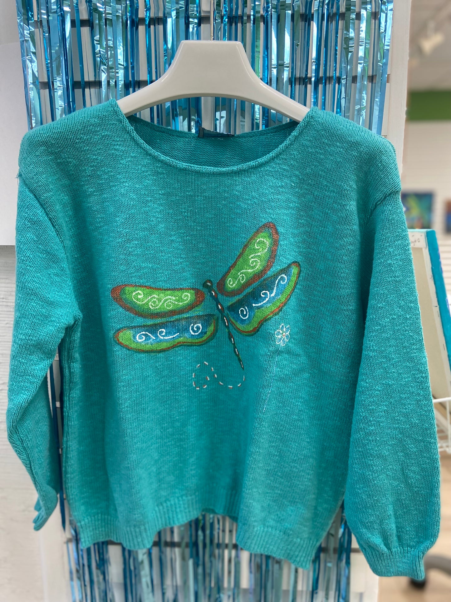 LisaLou Dragonfly Painted Sweater