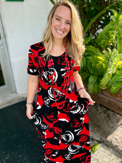 Jostar Roses Maxi Dress