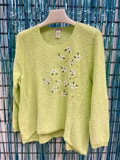 LisaLou Painted Jasmine Burst Sweater