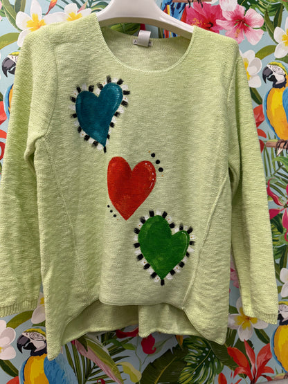 MoMo Sweater - Happy Hearts