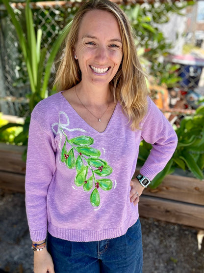 MoMo Painted Sweater - Mistletoe