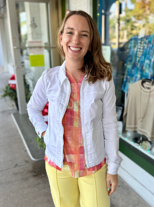 FDJ 1944511 White Jean Jacket