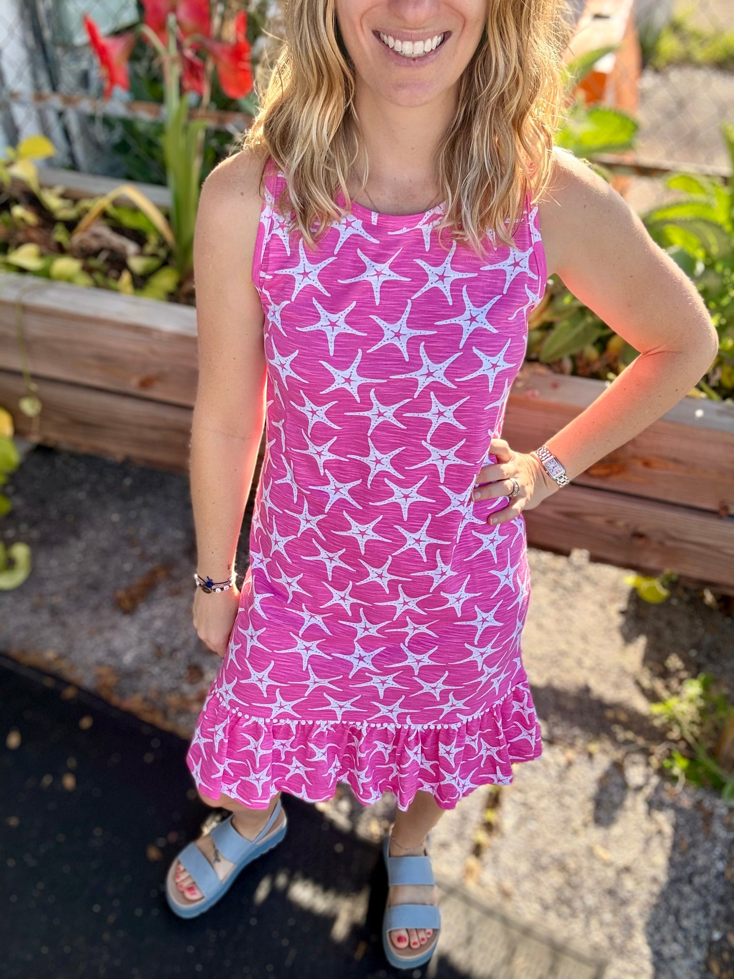 West Indies Sea Star Frill Dress