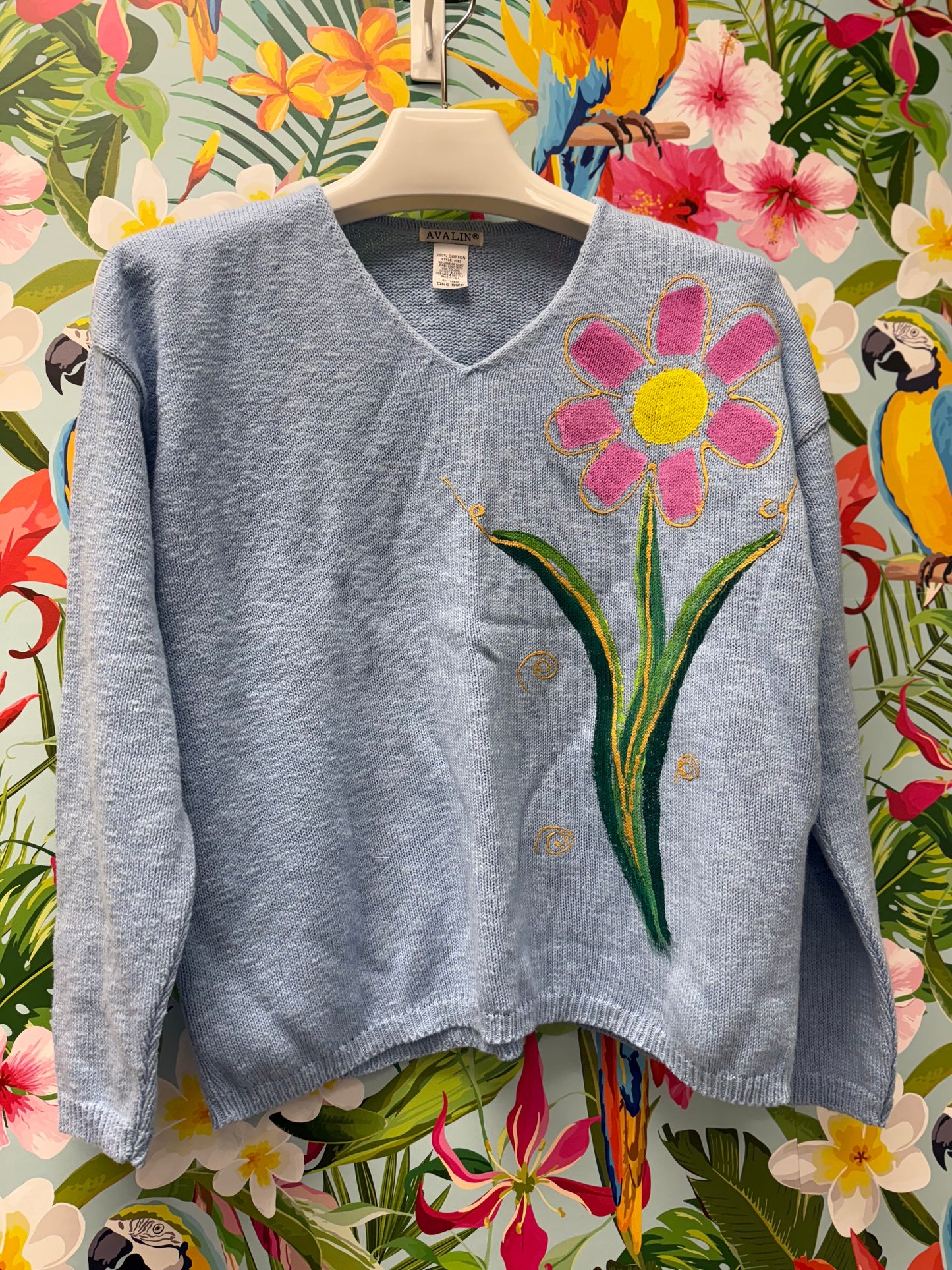 Peg Painted Pink Petals Sweater
