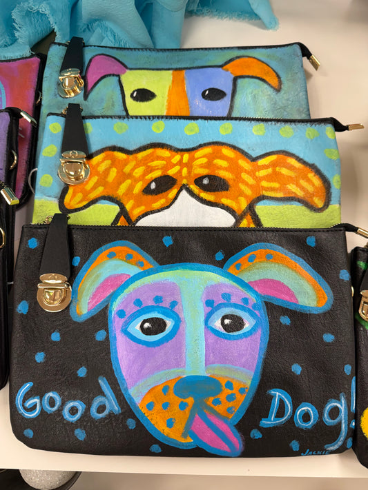 Jackie Ludtke Painted Dog Bags