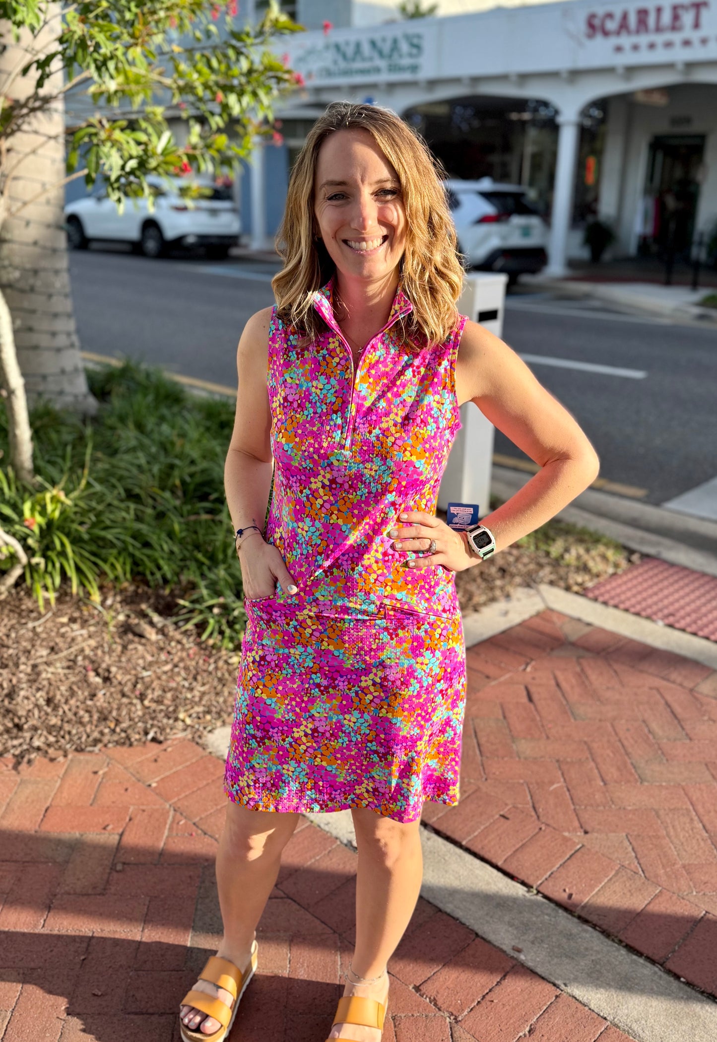 Ibkul 58000 Print UPF Tank Dress