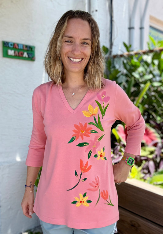 Peg Painted Wild Flower Fun Top
