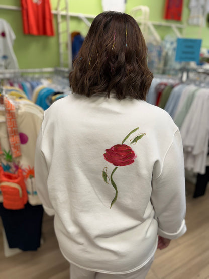 Victoria Painted Glitter Rose Trio Fleece