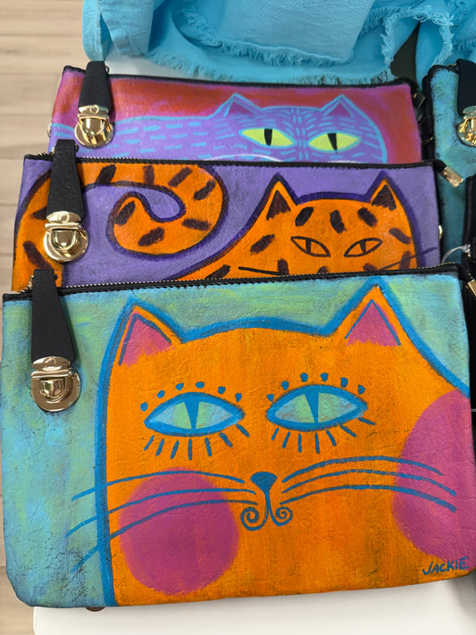 Jackie Ludtke Painted Cat Bags