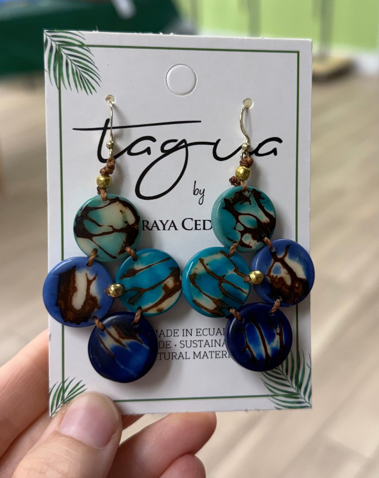 Tagua Storm Earring