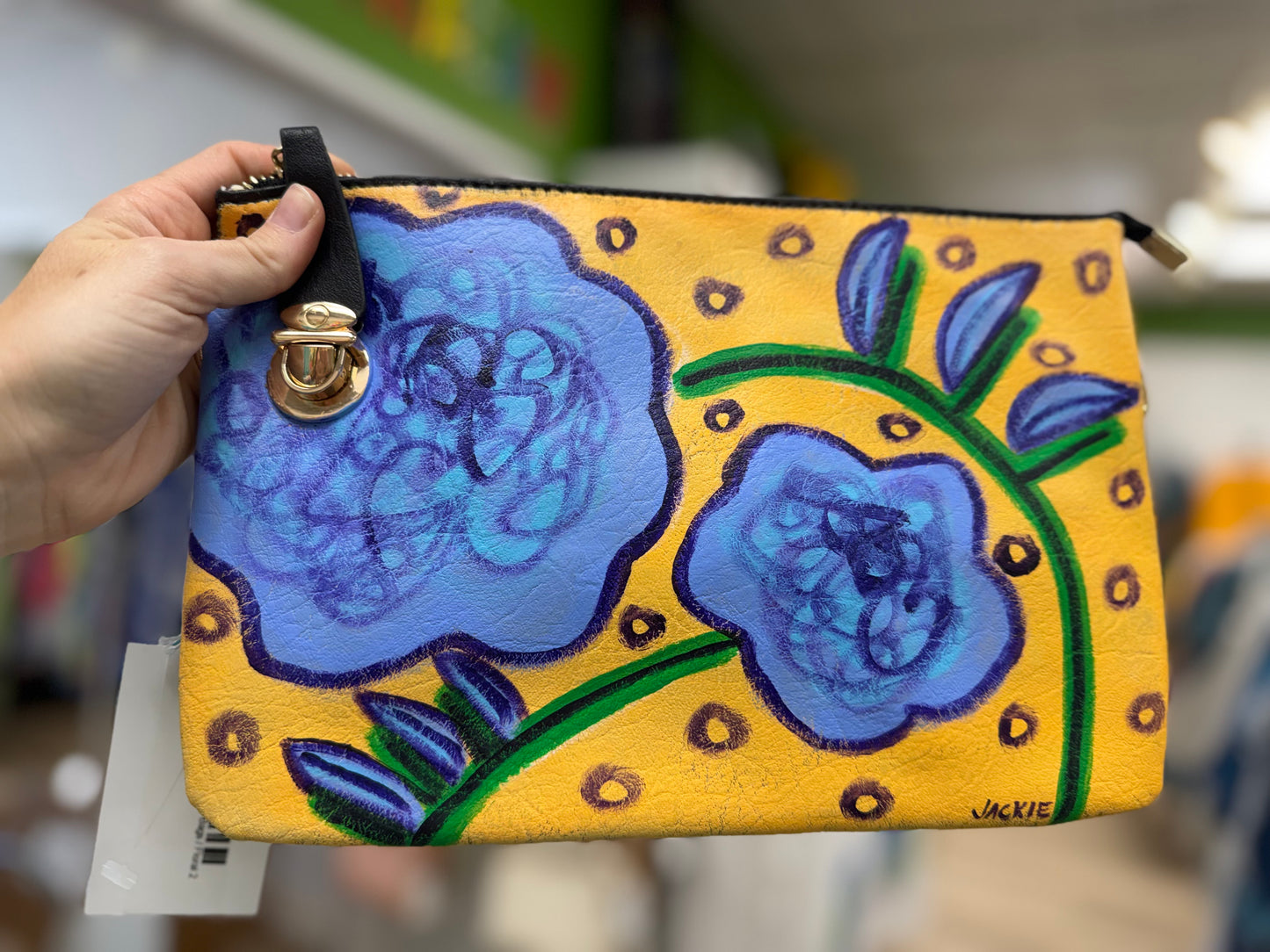 Jackie Ludtke Painted Flower Bags
