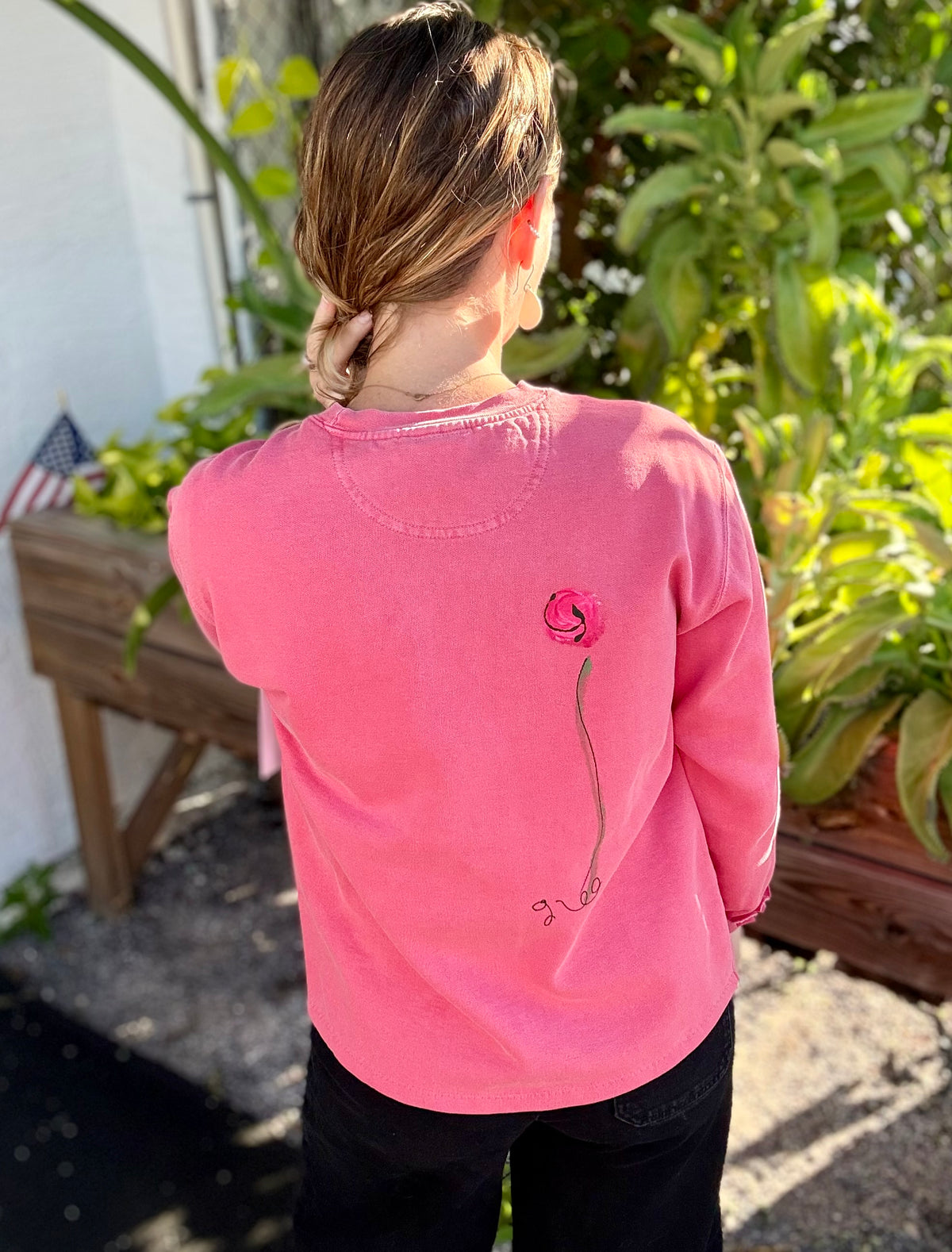 Kunky Poppy Painted Cardigan
