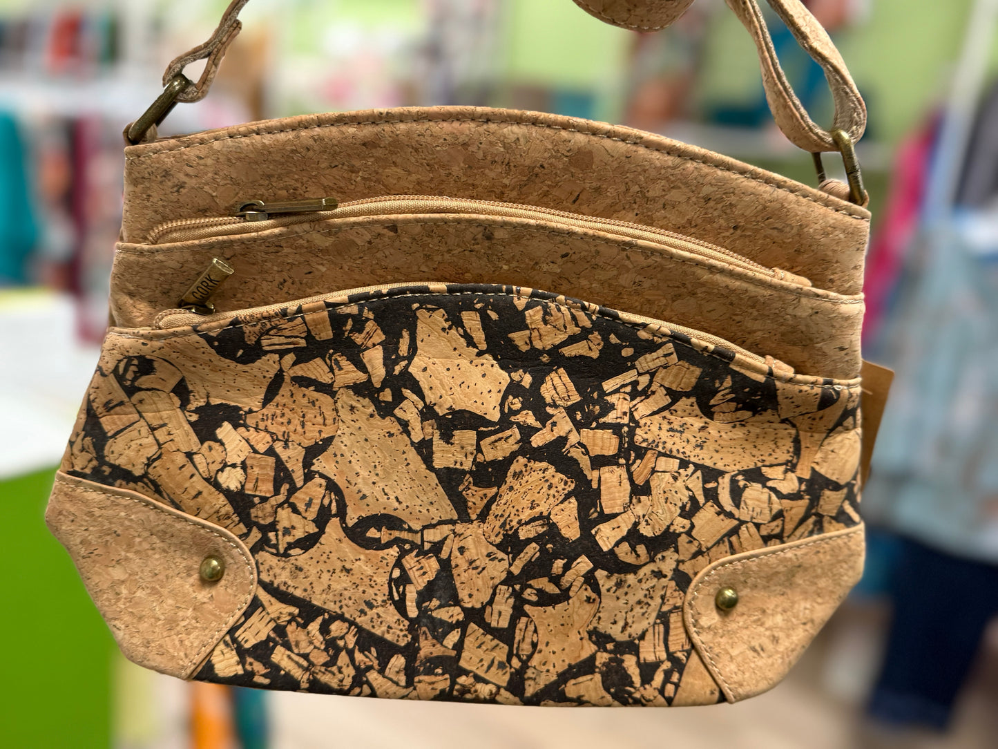 Meninas 2340 Triple Zip Cork Bag