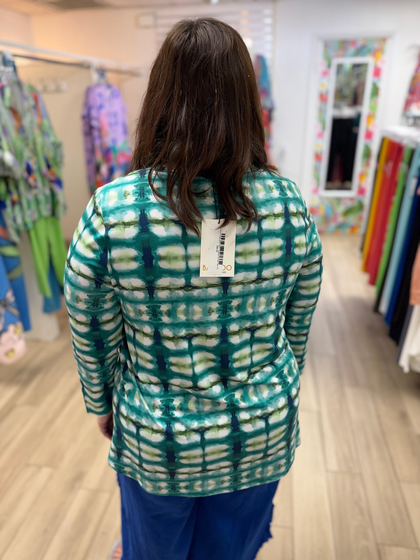 Lemon Grass S6KT4221 Tropical Tie Dye Top