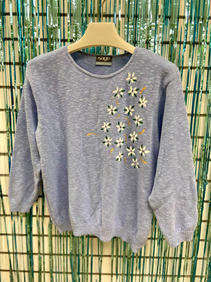 LisaLou Painted Jasmine Burst Sweater