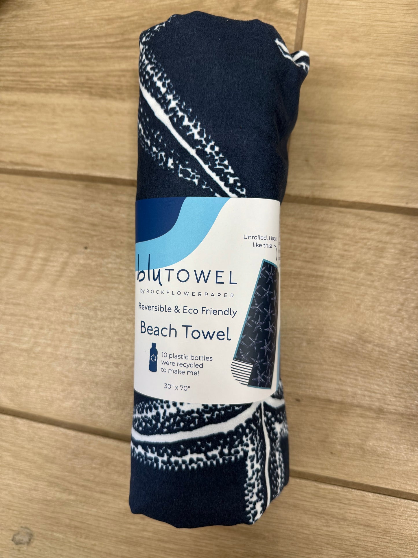 Rock Flower Paper Reversible Beach Towel