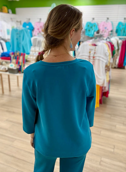 Multiples Peacock Soft Top Sweatshirt