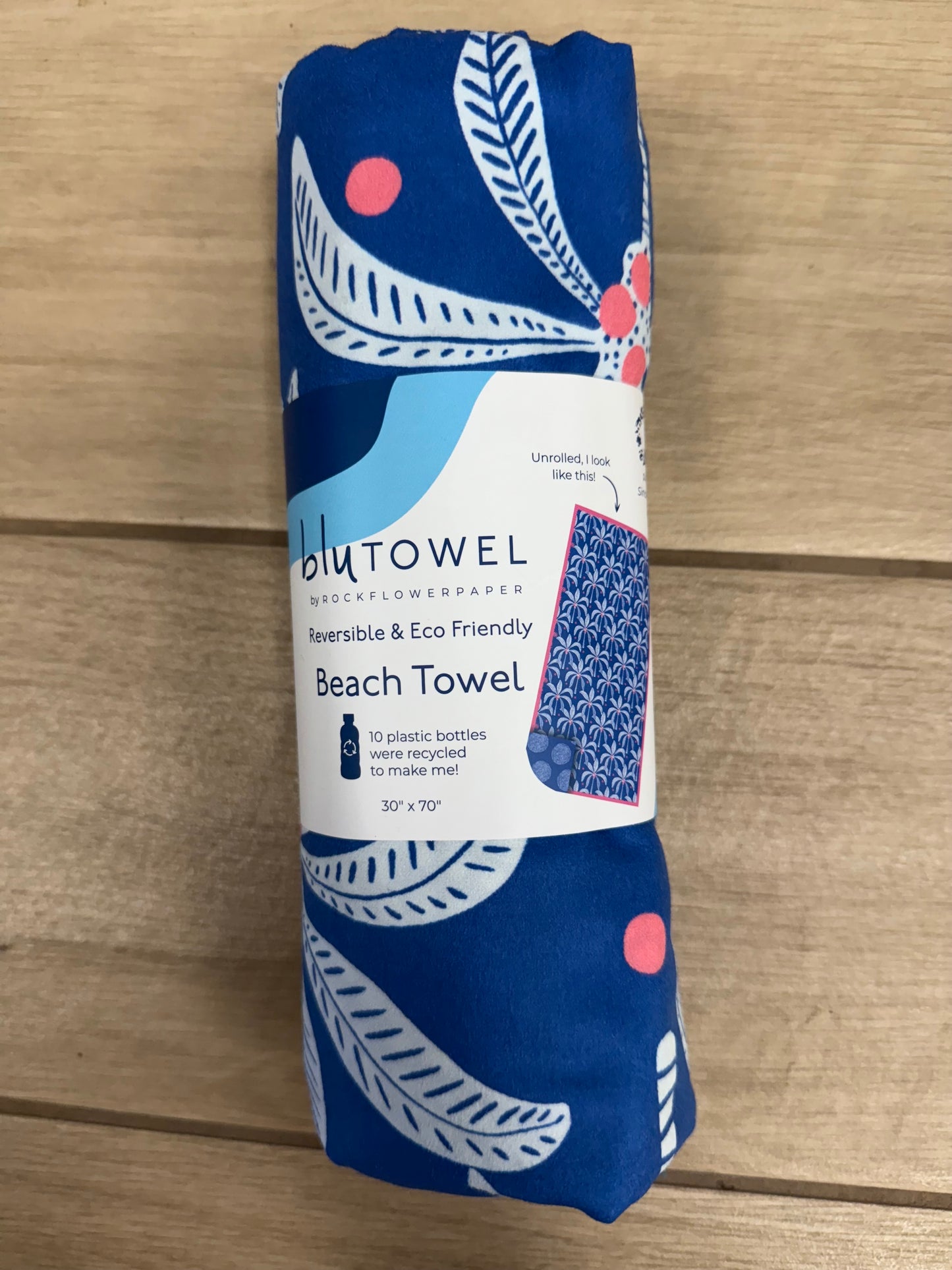 Rock Flower Paper Reversible Beach Towel