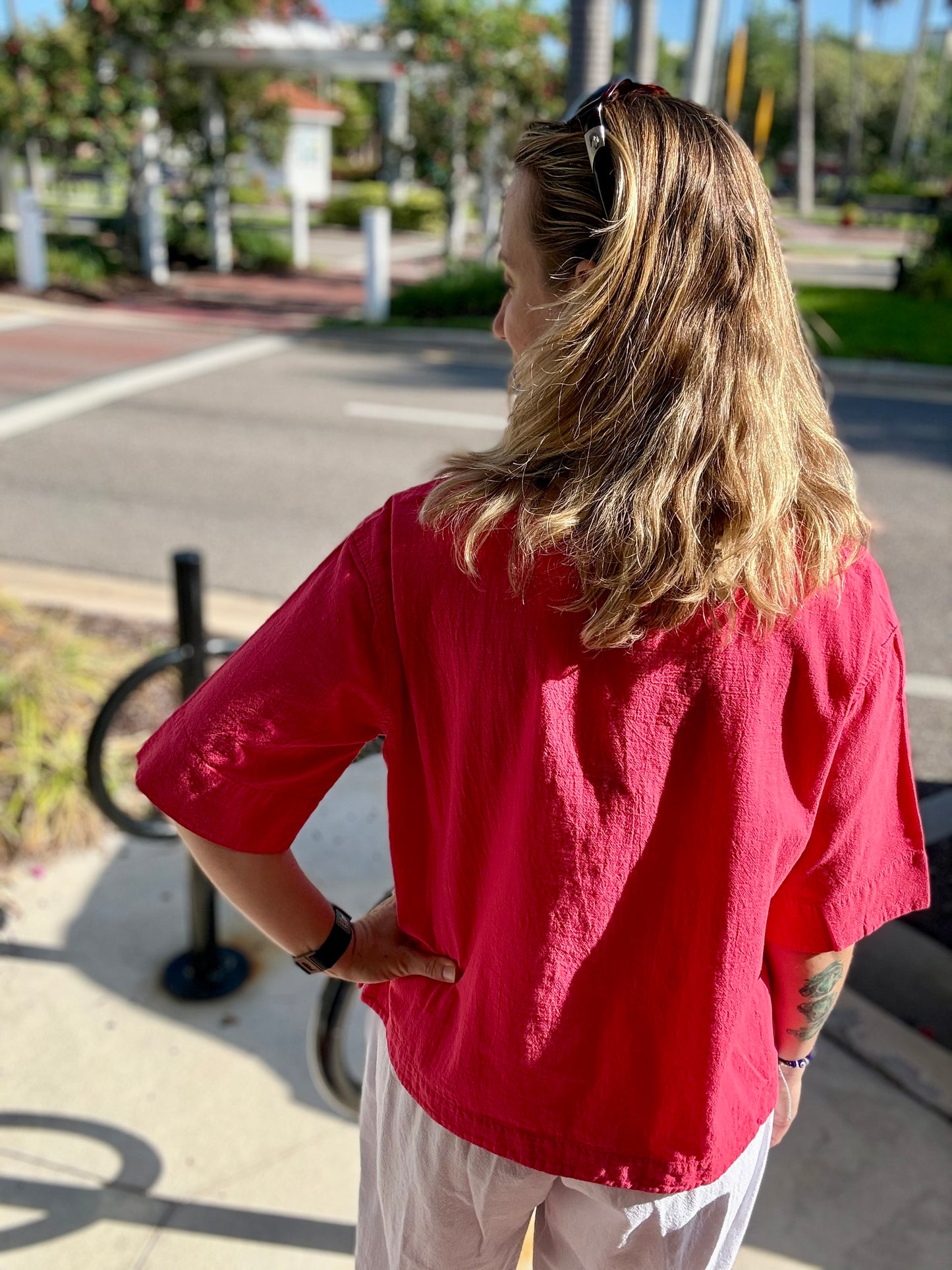Sea Breeze 501 Side Button Top
