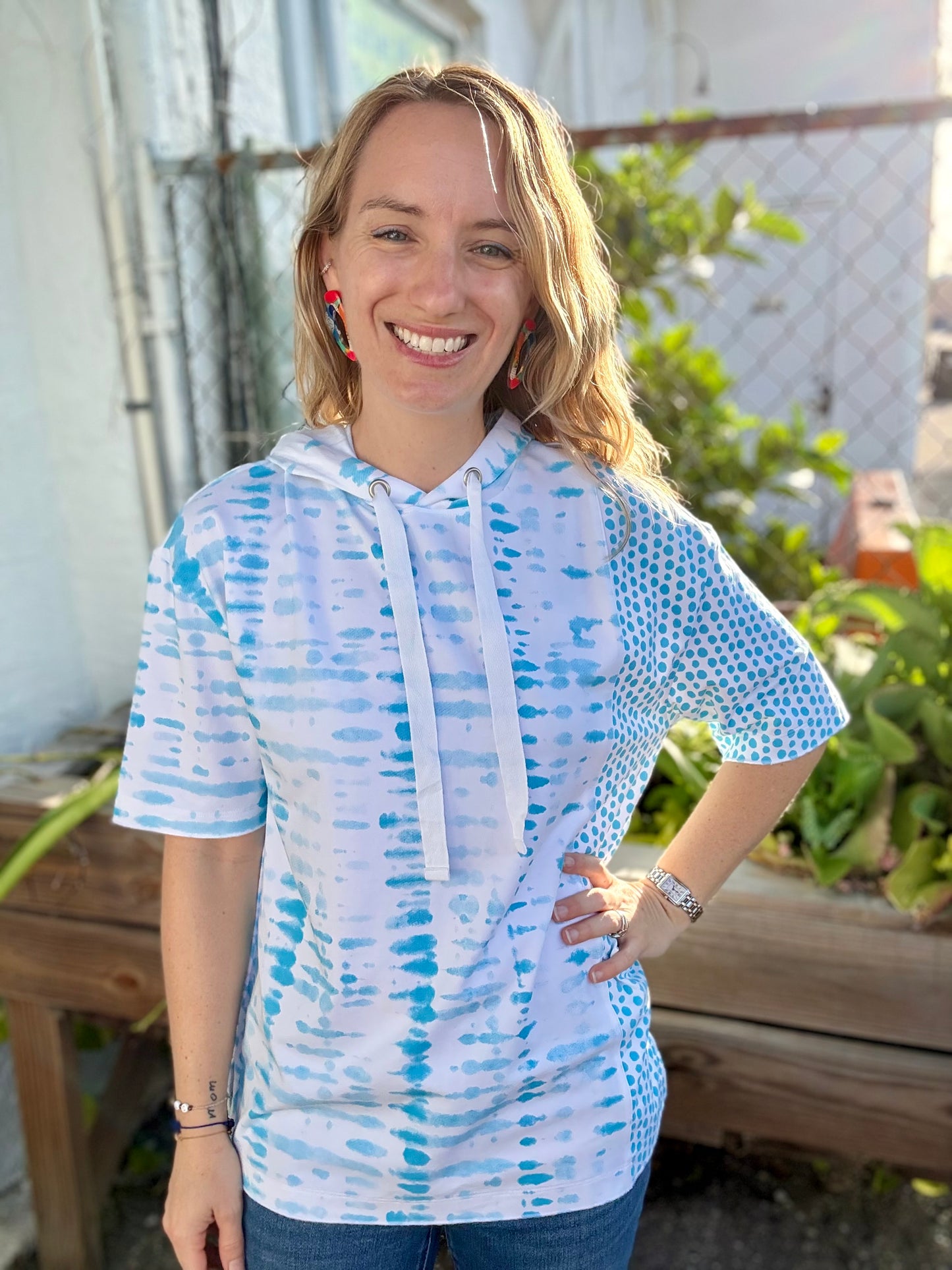 Inspired by Wild Palms J55 Dot Hoodie Top