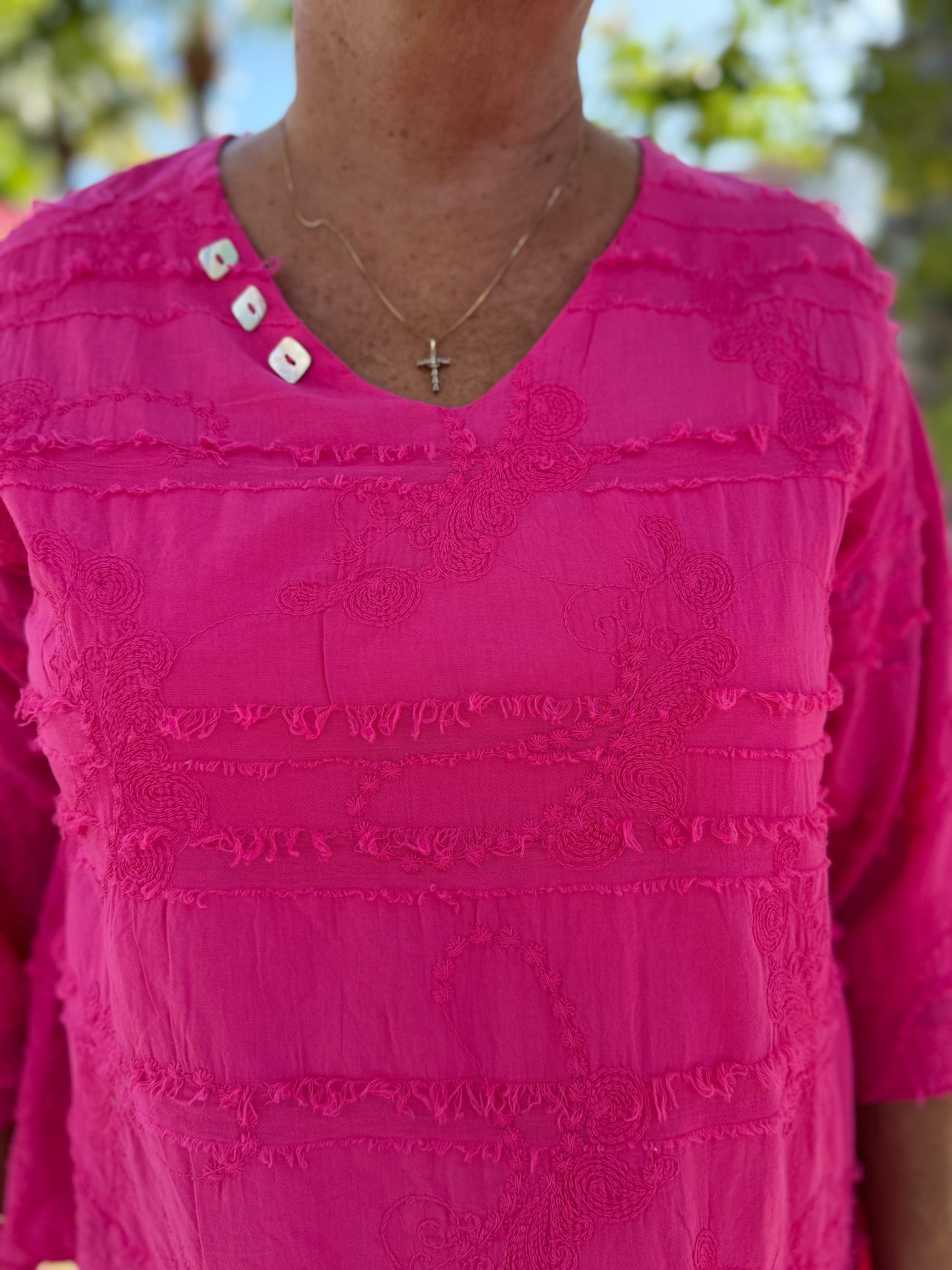 Cottonseed 944 Layer Button Top