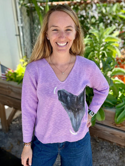 MoMo Painted Sweater - Shark Tooth