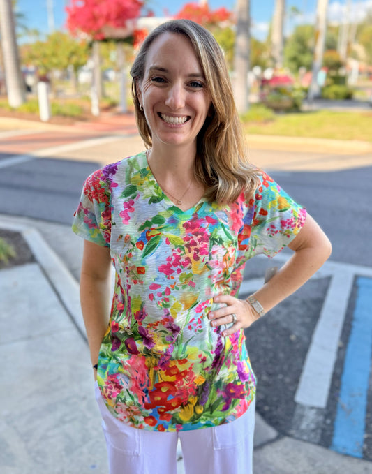 Jess & Jane 60 Print Dolman Top