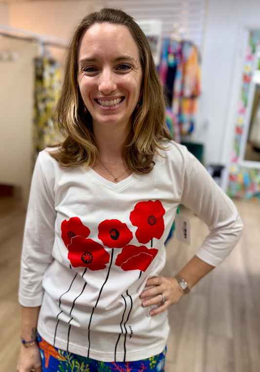 Marushka LQV Poppies Top