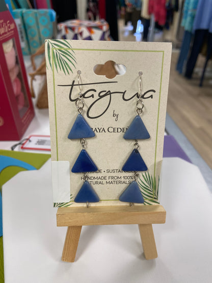 Tagua Aisha Triangles Earring