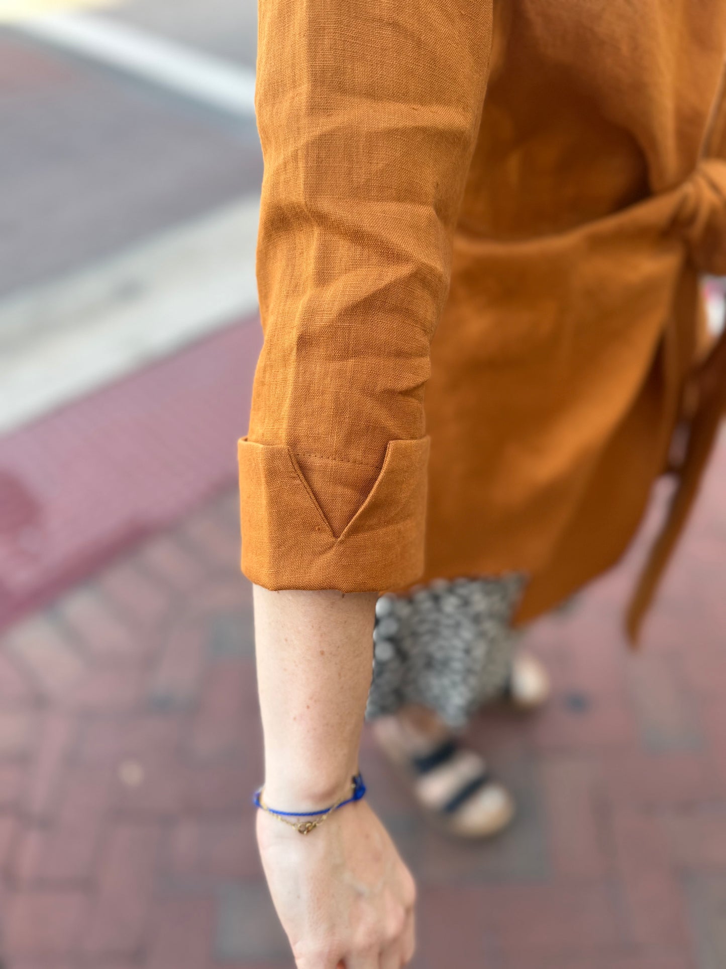 Dawn Bacchus Linen Wrap Jacket