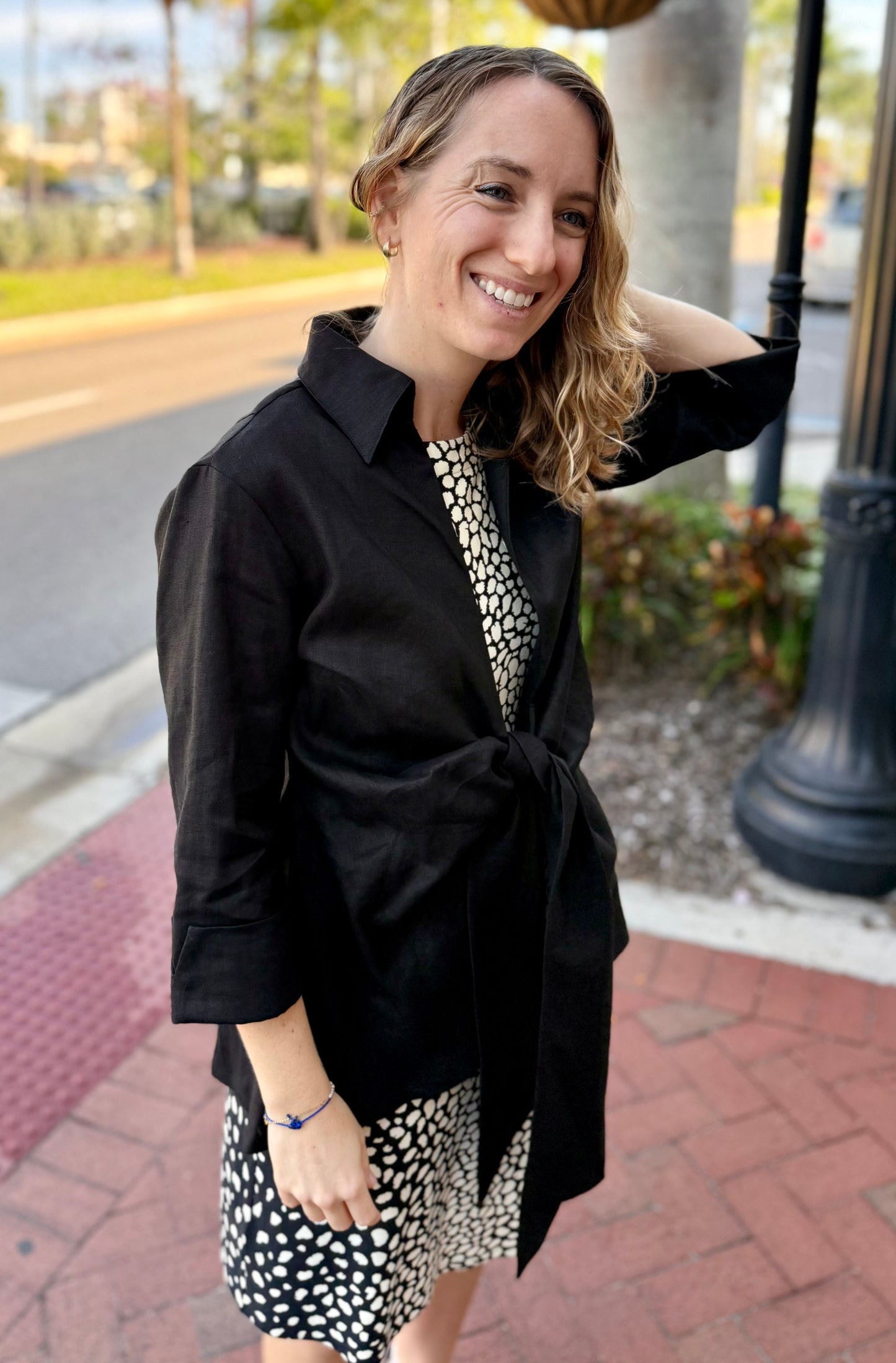 Dawn Bacchus Linen Wrap Jacket