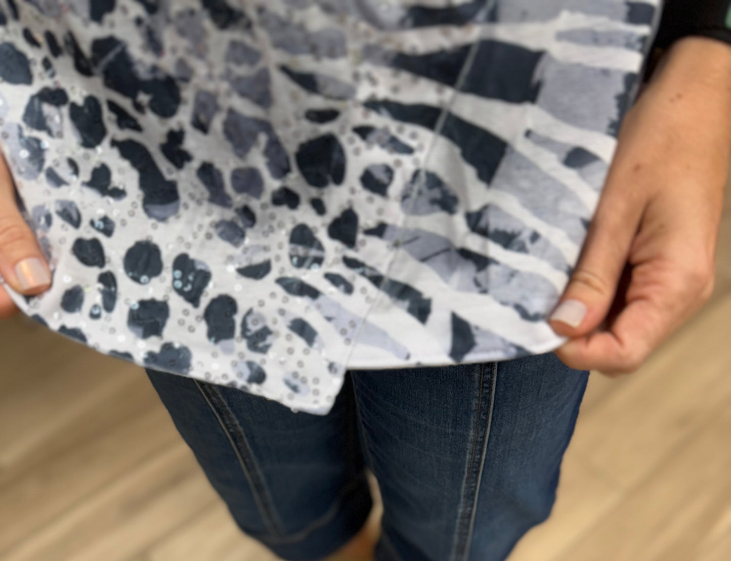 Impulse 651 Side Shimmer Top