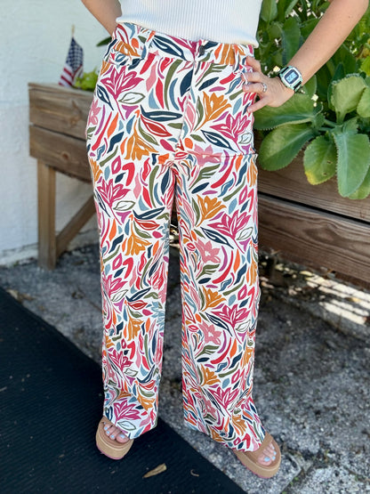 AnniewearArtistic Floral Print Jean